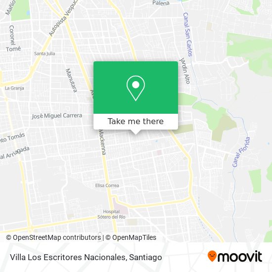 Villa Los Escritores Nacionales map