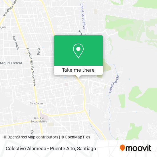 Colectivo Alameda - Puente Alto map