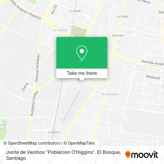 Junta de Vecinos "Poblacion O'Higgins". El Bosque map