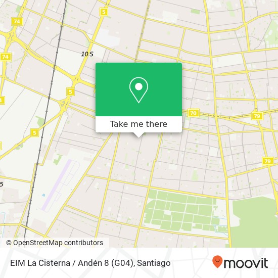 Mapa de EIM La Cisterna / Andén 8 (G04)