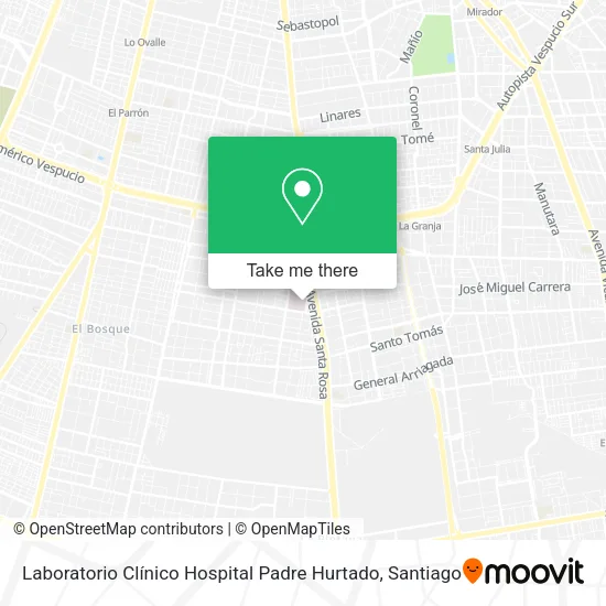 Laboratorio Clínico Hospital Padre Hurtado map