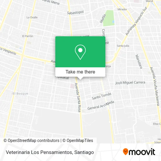 Veterinaria Los Pensamientos map