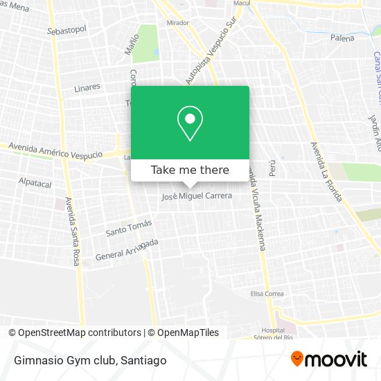 Mapa de Gimnasio Gym club