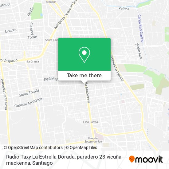 Radio Taxy La Estrella Dorada, paradero 23 vicuña mackenna map