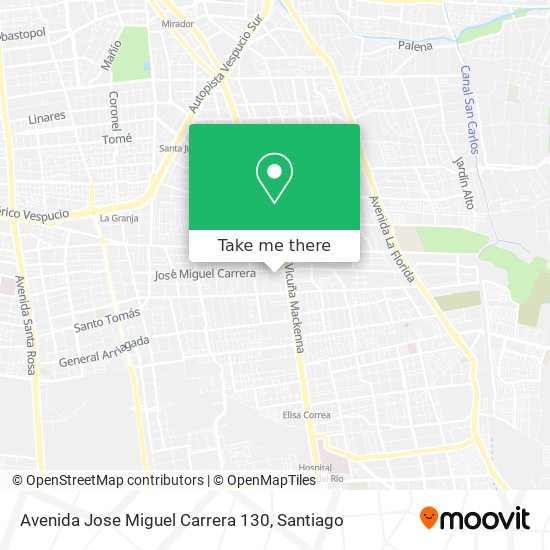 Avenida Jose Miguel Carrera 130 map