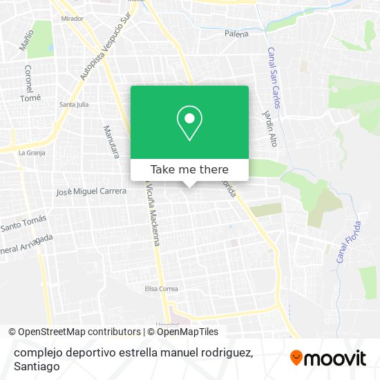 complejo deportivo estrella manuel rodriguez map