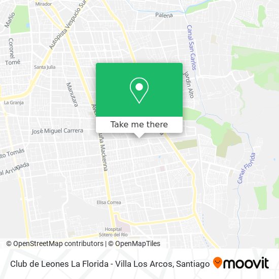 Club de Leones  La Florida - Villa Los Arcos map