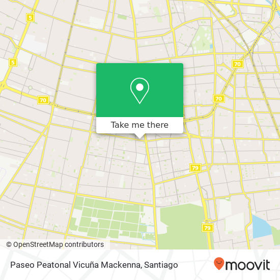 Paseo Peatonal Vicuña Mackenna map
