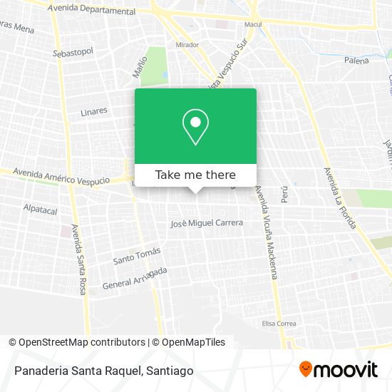 Panaderia Santa Raquel map