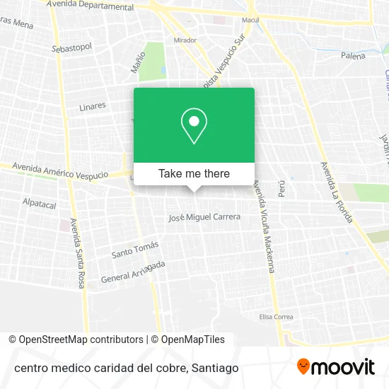 centro medico caridad del cobre map