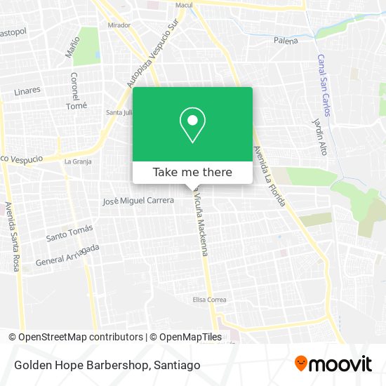 Golden Hope Barbershop map