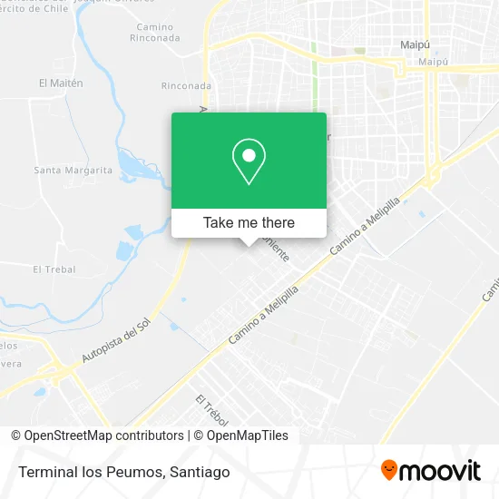 Terminal los Peumos map