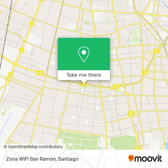 Zona WiFi San Ramón map