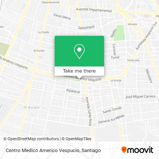 Centro Medico Americo Vespucio map