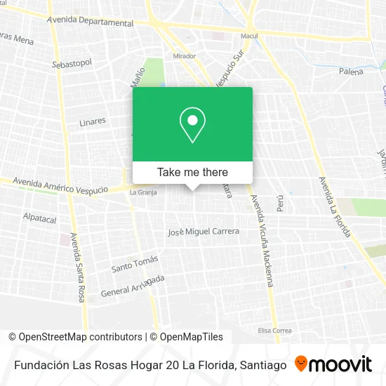 Fundación Las Rosas Hogar 20 La Florida map