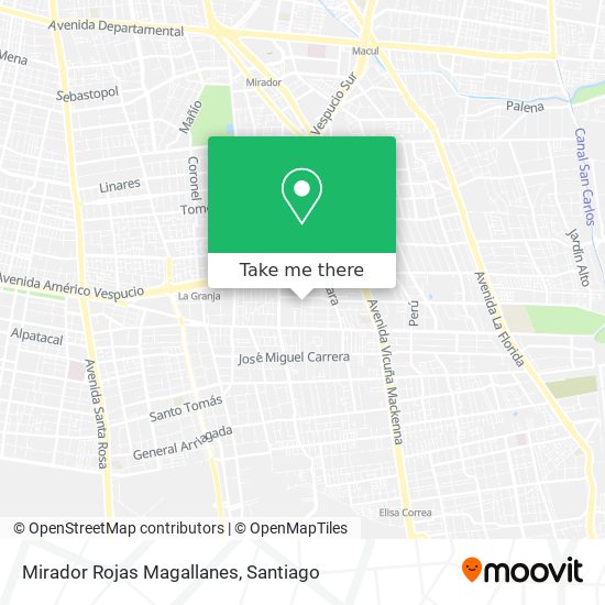 Mirador Rojas Magallanes map