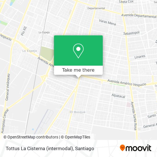Tottus La Cisterna (intermodal) map