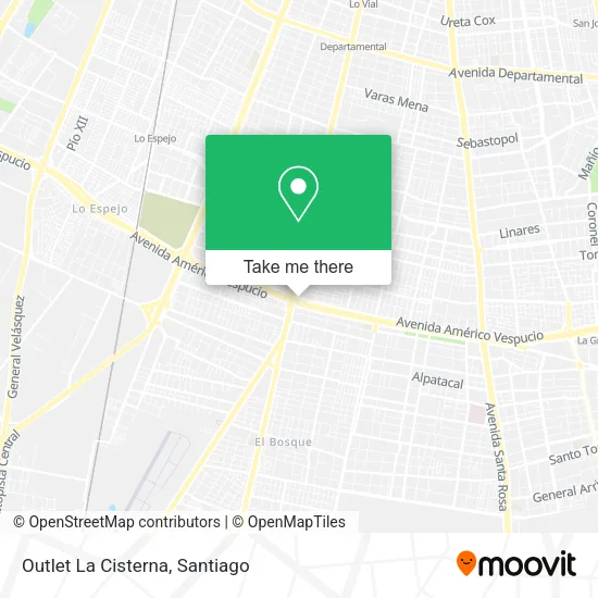 Outlet La Cisterna map