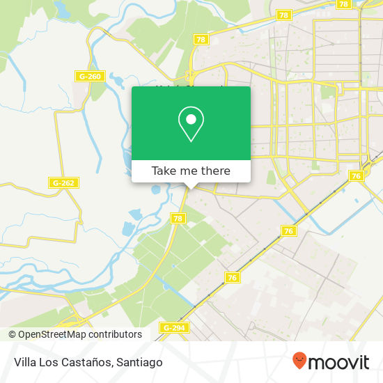 Villa Los Castaños map