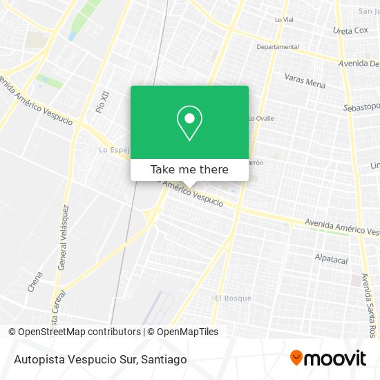 Autopista Vespucio Sur map