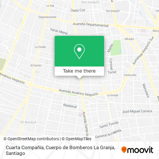 Cuarta Compañía, Cuerpo de Bomberos La Granja map