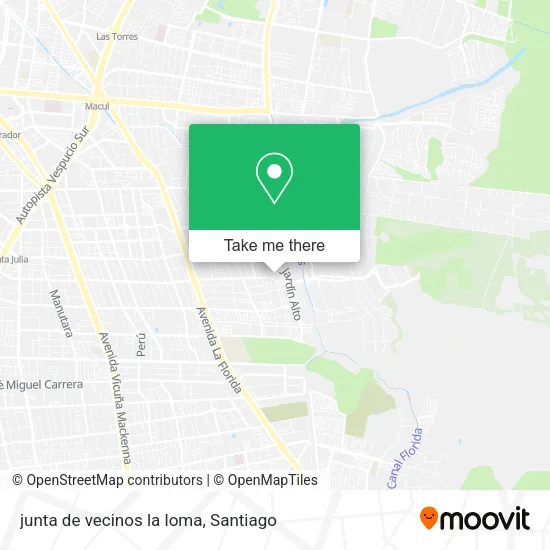 junta de vecinos la loma map