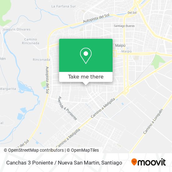 Canchas 3 Poniente / Nueva San Martin map