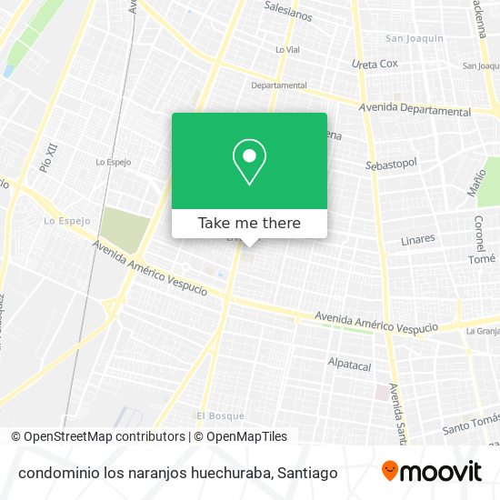 Mapa de condominio los naranjos huechuraba