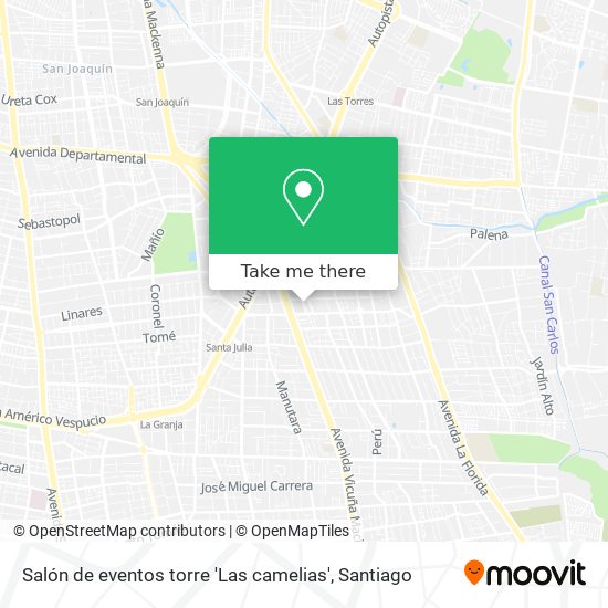 Salón de eventos torre 'Las camelias' map