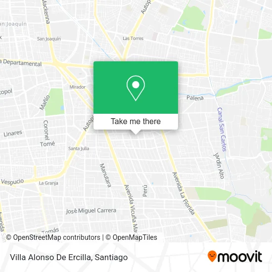 Villa Alonso De Ercilla map