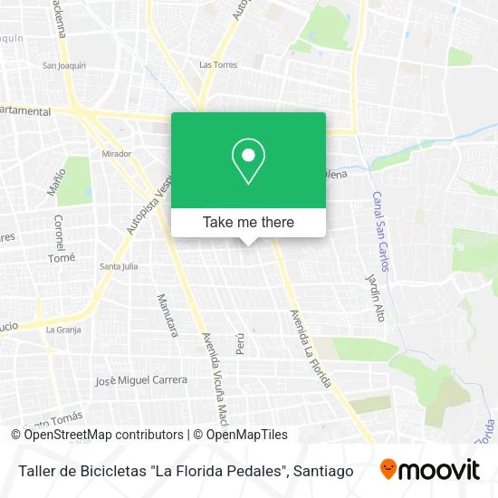 Taller de Bicicletas "La Florida Pedales" map