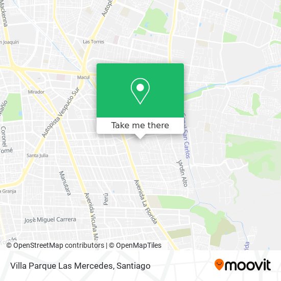 Villa Parque Las Mercedes map