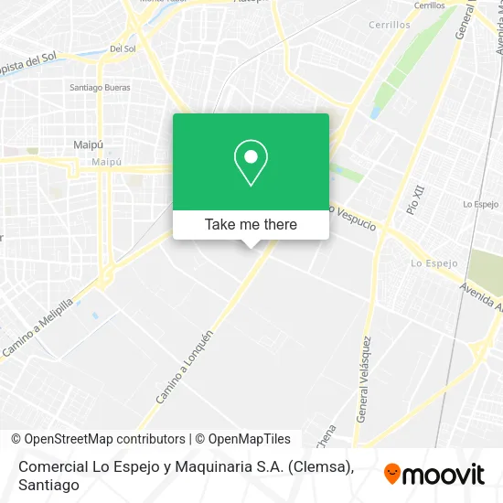 Mapa de Comercial Lo Espejo y Maquinaria S.A. (Clemsa)
