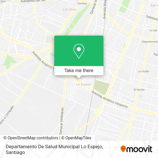 Departamento De Salud Municipal Lo Espejo map