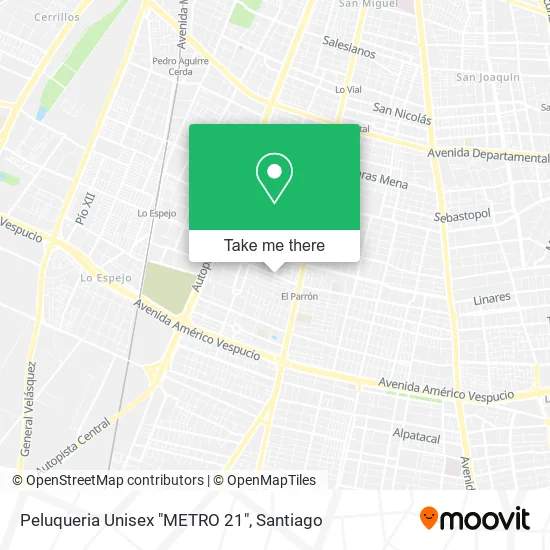 Peluqueria Unisex "METRO 21" map