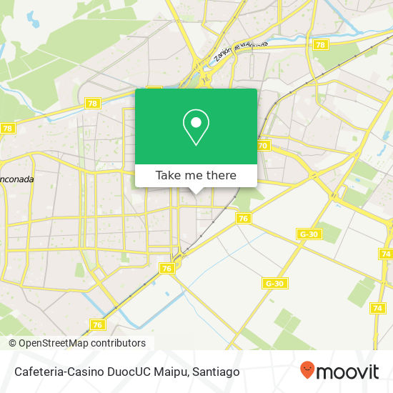 Mapa de Cafeteria-Casino DuocUC Maipu