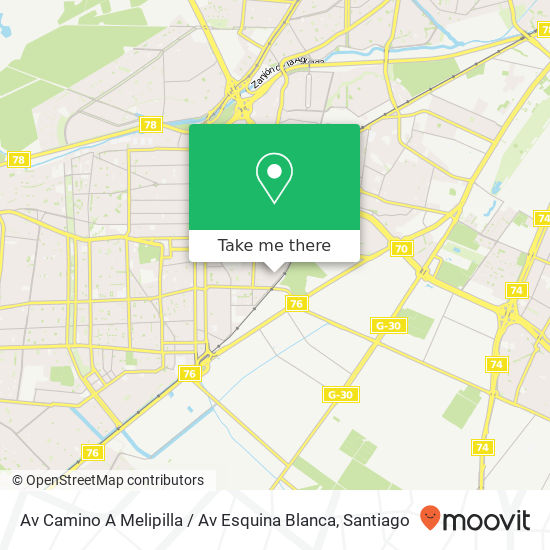 Av Camino A Melipilla / Av Esquina Blanca map