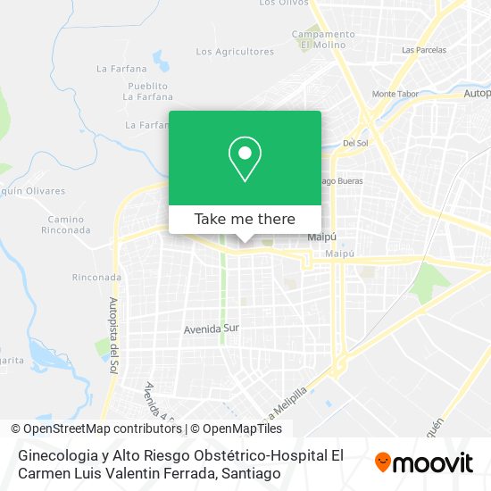 Ginecologia y Alto Riesgo Obstétrico-Hospital El Carmen Luis Valentin Ferrada map