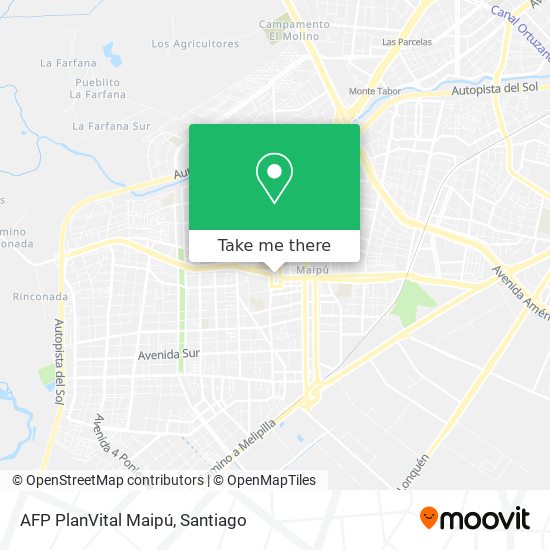 AFP PlanVital Maipú map