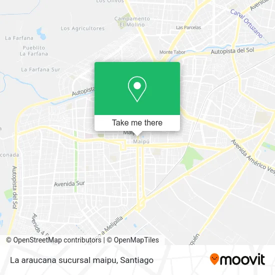 La araucana sucursal maipu map