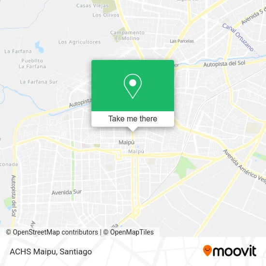 Mapa de ACHS Maipu