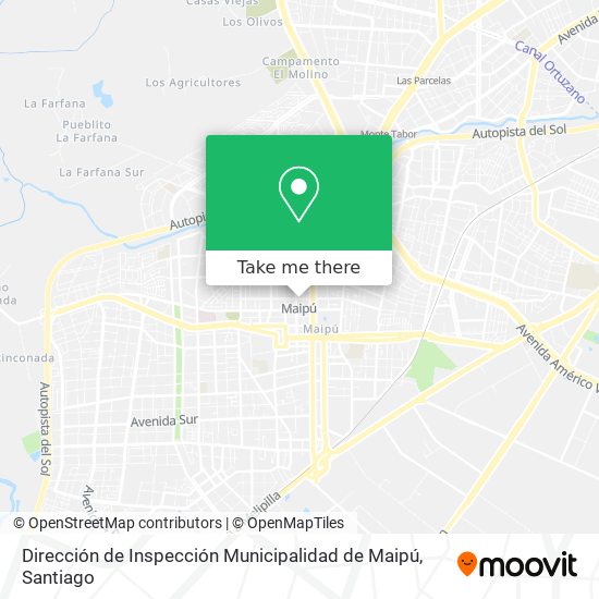 Dirección de Inspección Municipalidad de Maipú map