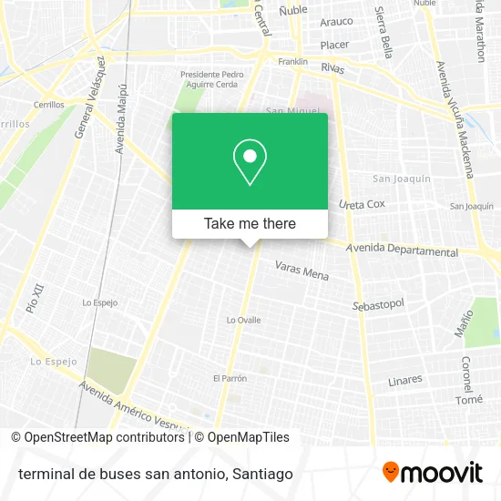 terminal de buses san antonio map