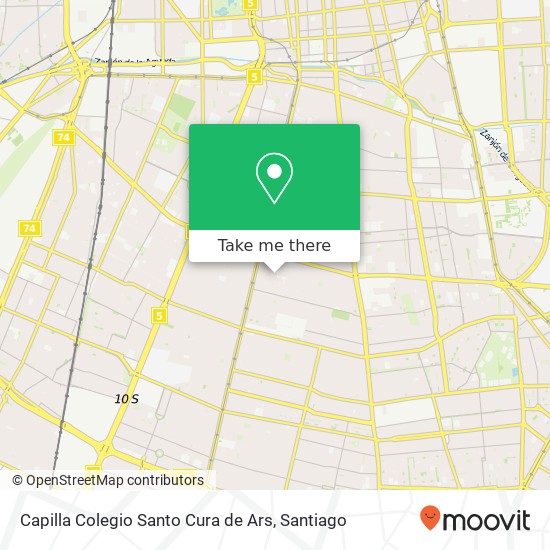 Capilla Colegio Santo Cura de Ars map
