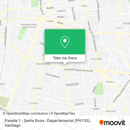 Parada 1 - Santa Rosa - Departamental (PH153) map