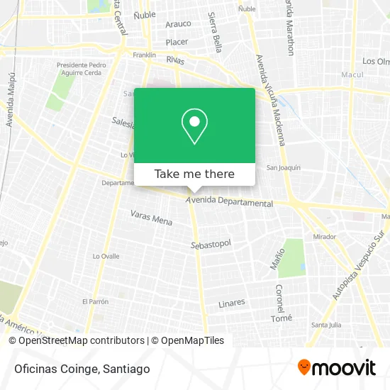 Oficinas Coinge map