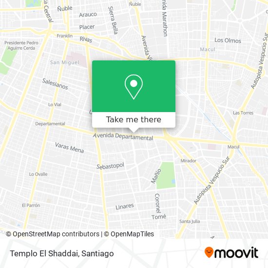 Templo El Shaddai map