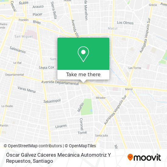 Óscar Gálvez Cáceres Mecánica Automotriz Y Repuestos map