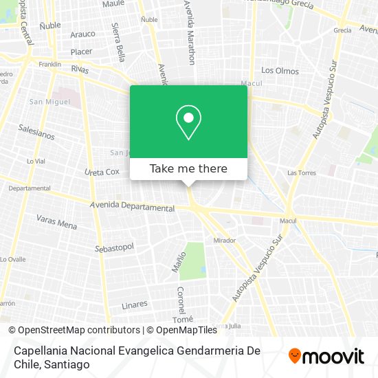 Mapa de Capellania Nacional Evangelica Gendarmeria De Chile