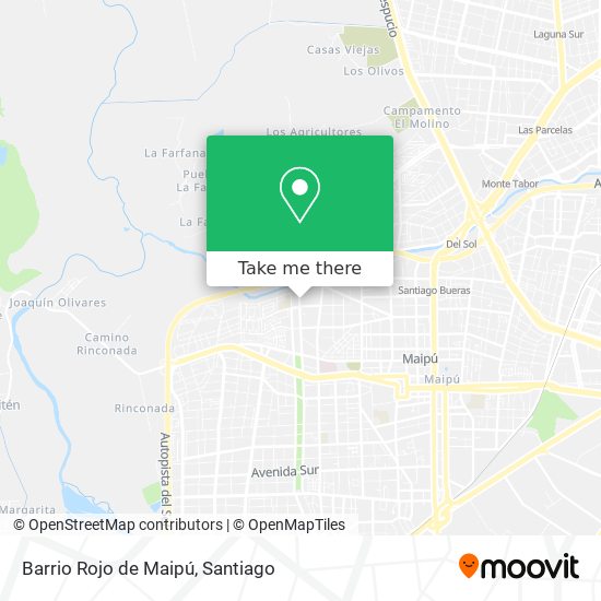 Barrio Rojo de Maipú map